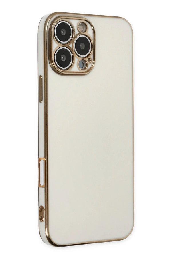 CepteToptan iPhone 16 Pro Max Kılıf Volet Silikon - Beyaz - DROPX1217-5003