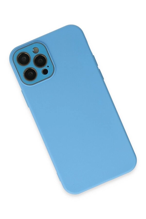 İphone 12 Pro Kılıf Lansman Glass Kapak - Mavi̇ - Dropx1992-1942