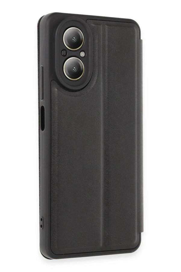 Realme 12 Li̇te Kılıf Fli̇p Cover - Si̇yah - Dropx7025-8127