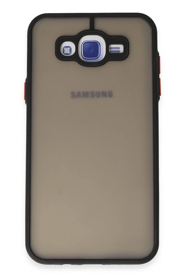 CepteToptan Samsung Galaxy J7 Kılıf Montreal Silikon Kapak - Siyah - DROPX1360-8282