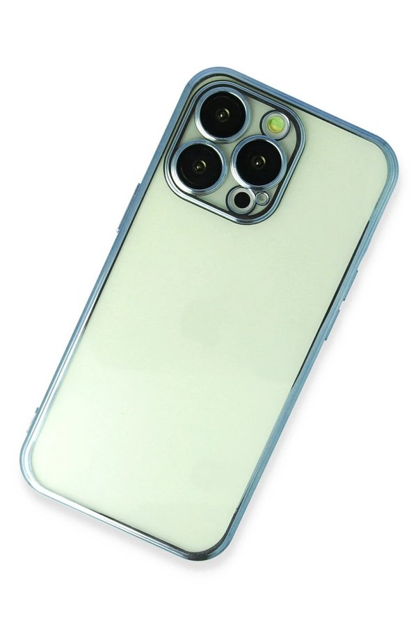 İphone 13 Pro Max Kılıf Lensli̇ Si̇li̇kon - Açık Mavi̇ - Dropx9992-9815