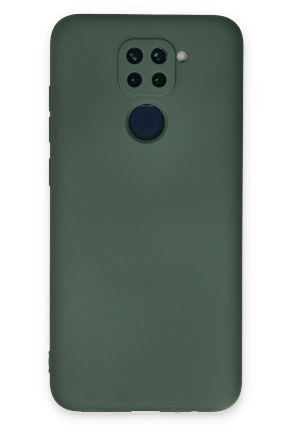CepteToptan Xiaomi Redmi Note 9 Kılıf Nano içi Kadife Silikon - Koyu Yeşil - DROPX8274-2656