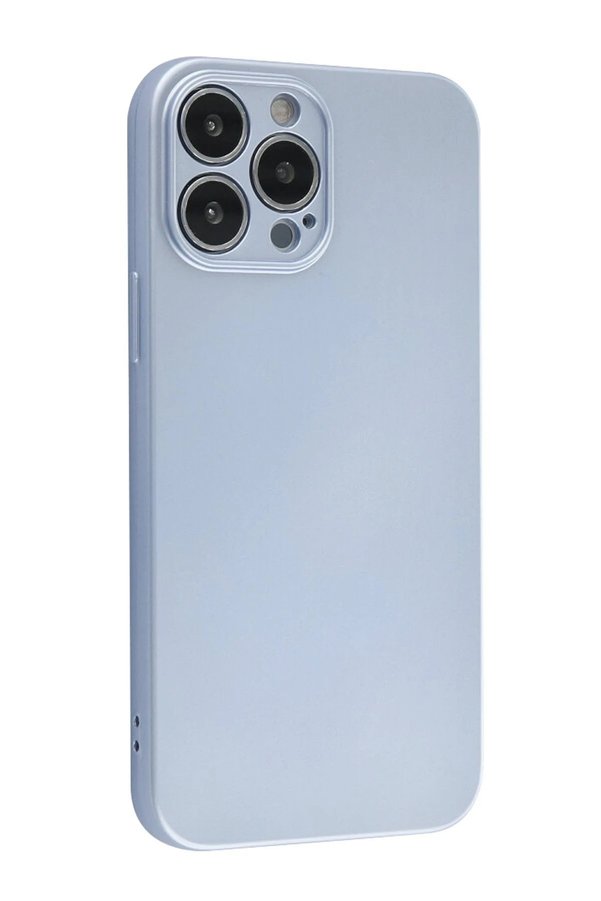 İphone 13 Pro Max Kılıf Nano İçi̇ Kadi̇fe Si̇li̇kon - Sky Blue - Dropx8586-2732