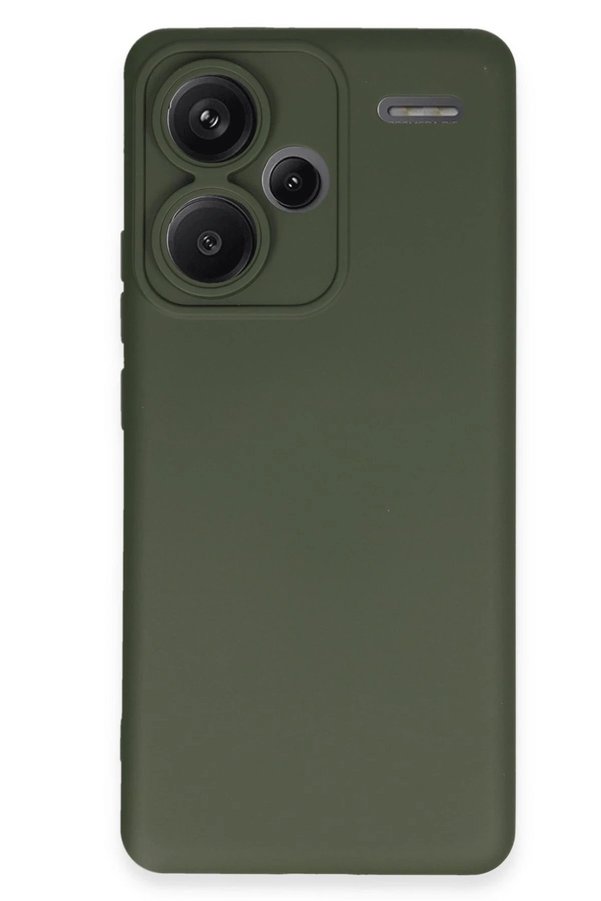 CepteToptan Xiaomi Redmi Note 13 Pro Plus Kılıf Nano içi Kadife Silikon - Koyu Yeşil - DROPX9714-8907
