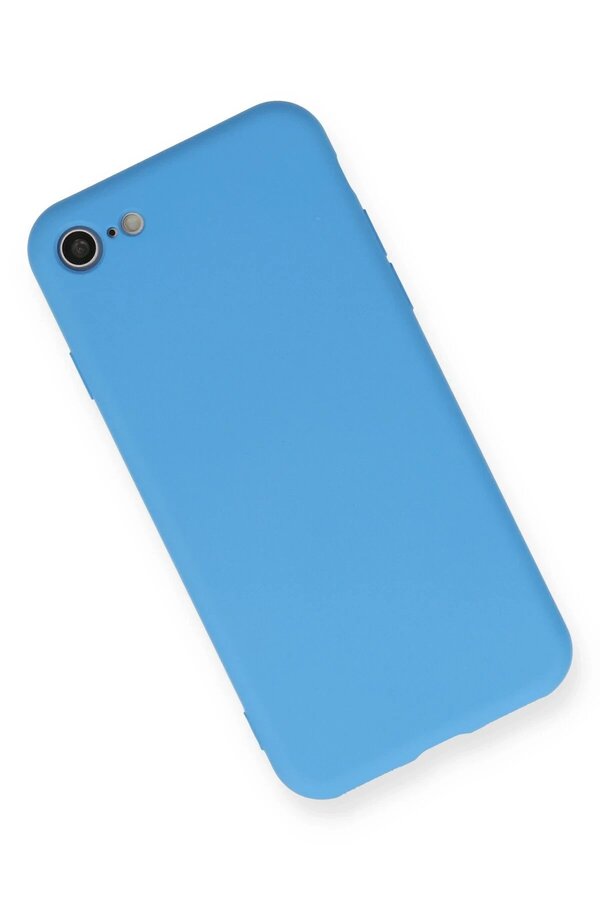 İphone 7 Kılıf Nano İçi̇ Kadi̇fe Si̇li̇kon - Mavi̇ - Dropx8045-9366