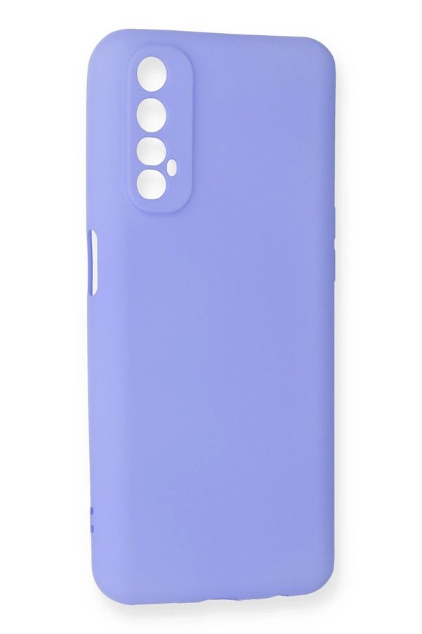 Realme 7 Kılıf Fi̇rst Si̇li̇kon - Li̇la - Dropx8832-8282