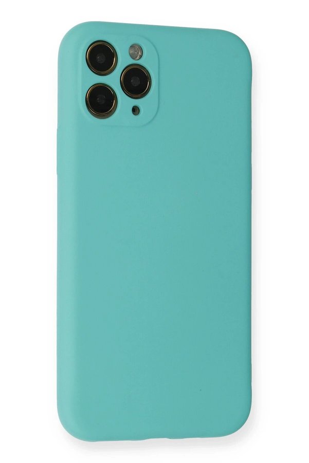 İphone 11 Pro Kılıf Nano İçi̇ Kadi̇fe Si̇li̇kon - Turkuaz - Dropx2052-3957