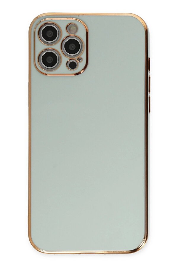 İphone 12 Pro Max Kılıf Volet Si̇li̇kon - Açık Yeşi̇l - Dropx4284-5278