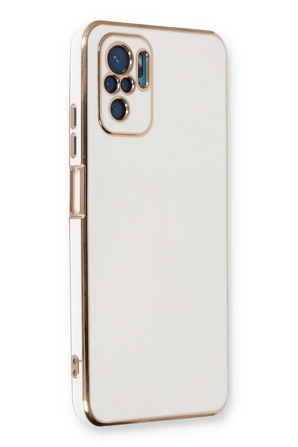 CepteToptan Xiaomi Redmi Note 10 Kılıf Volet Silikon - Beyaz - DROPX6981-3544
