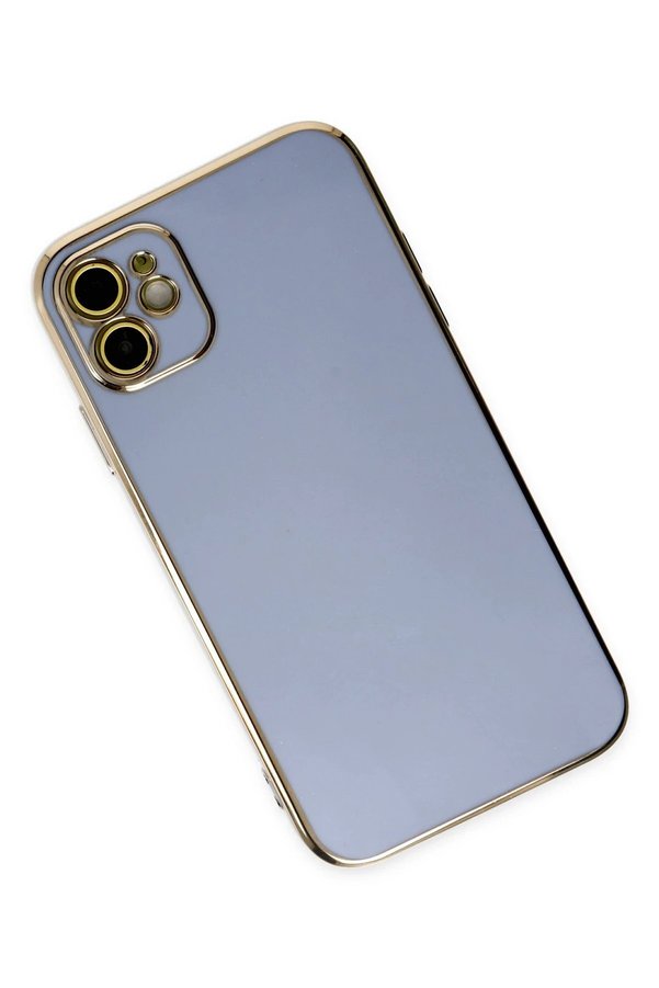 İphone 12 Kılıf Volet Si̇li̇kon - Mavi̇ - Dropx7288-2274