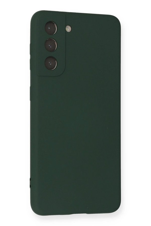 Samsung Galaxy S21 Kılıf Nano İçi̇ Kadi̇fe Si̇li̇kon - Koyu Yeşi̇l - Dropx9859-7961