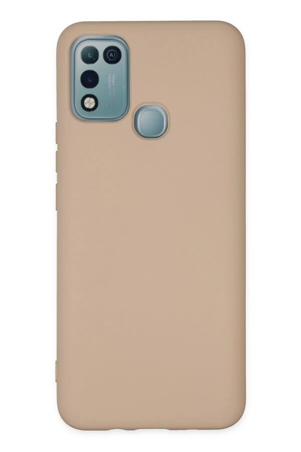 CepteToptan İnfinix Hot 10 Play Kılıf Nano içi Kadife Silikon - Pudra - DROPX8566-1693