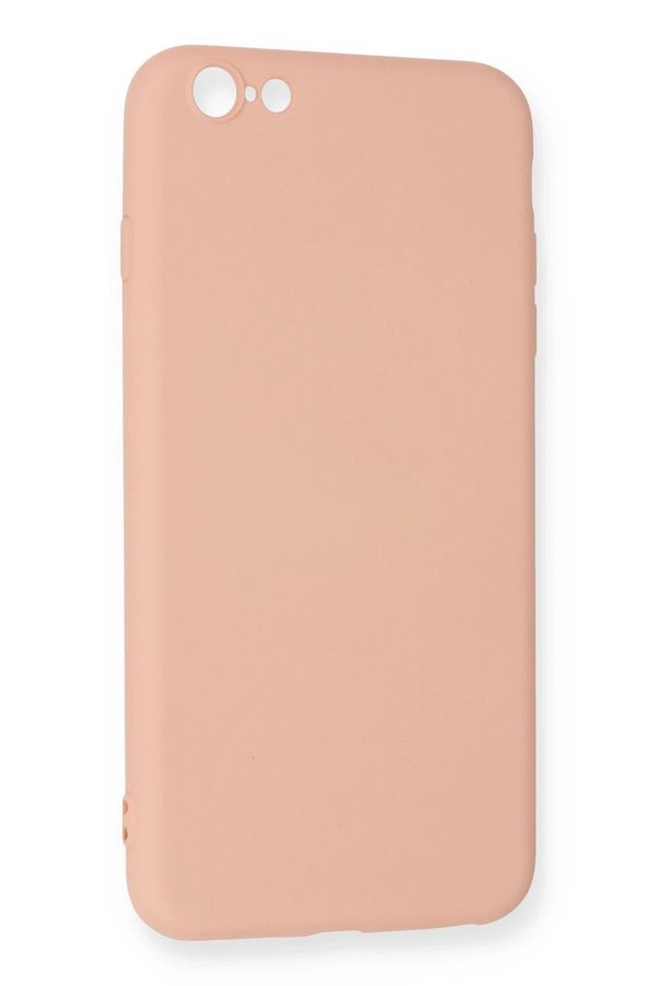 İphone 6 Plus Kılıf Nano İçi̇ Kadi̇fe Si̇li̇kon - Pudra - Dropx1567-9449