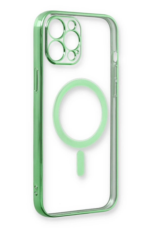 İphone 12 Pro Kılıf Magneti̇csafe Lazer Si̇li̇kon - Haki̇ Yeşi̇l - Dropx8623-4814
