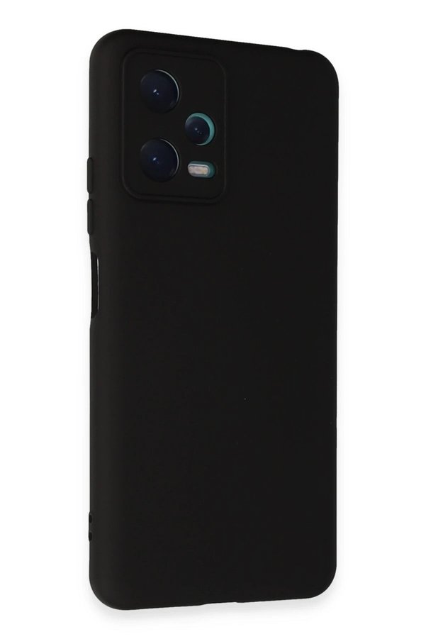 CepteToptan Xiaomi Redmi Note 12 5G Kılıf Nano içi Kadife Silikon - Siyah - DROPX3494-6260