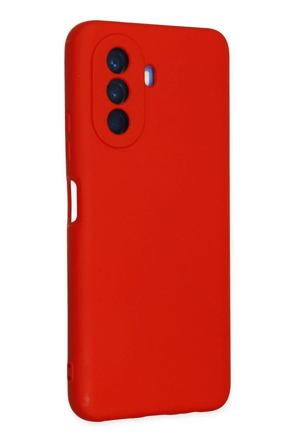 Huawei̇ Nova Y70 Kılıf Nano İçi̇ Kadi̇fe Si̇li̇kon - Kırmızı - Dropx4000-6215