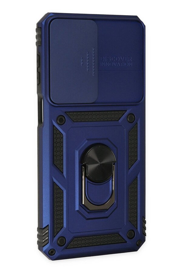 Samsung Galaxy M33 Kılıf Pars Lens Yüzüklü Si̇li̇kon - Laci̇vert - Dropx2310-3385