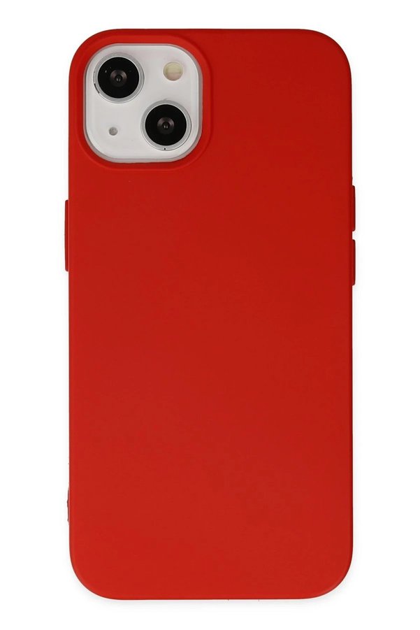 CepteToptan iPhone 14 Plus Kılıf Nano içi Kadife Silikon - Kırmızı - DROPX6385-6247