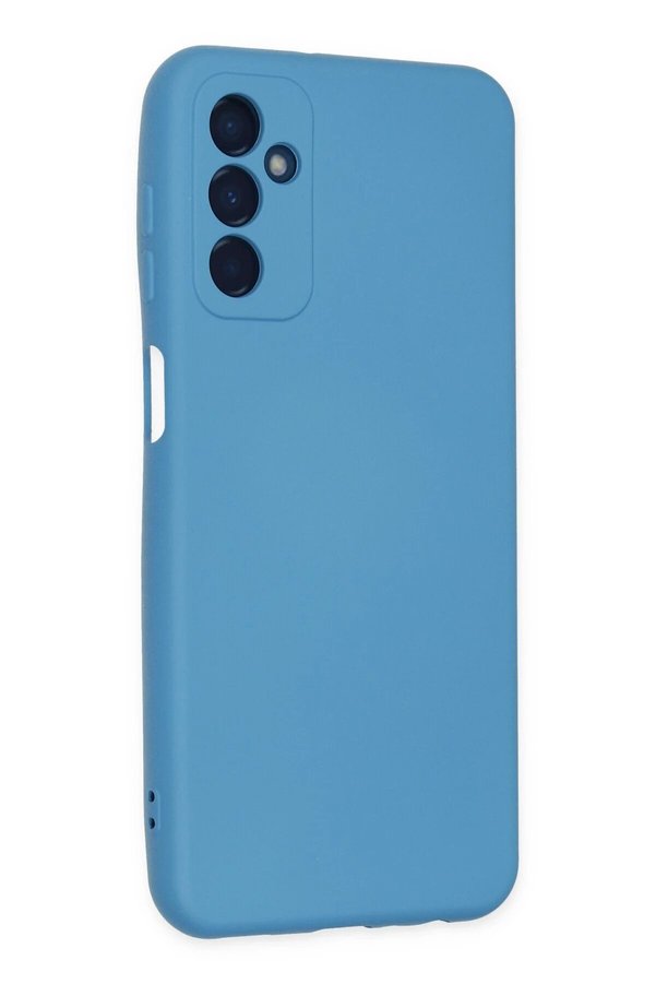 Samsung Galaxy M23 Kılıf Nano İçi̇ Kadi̇fe Si̇li̇kon - Mavi̇ - Dropx1086-2452