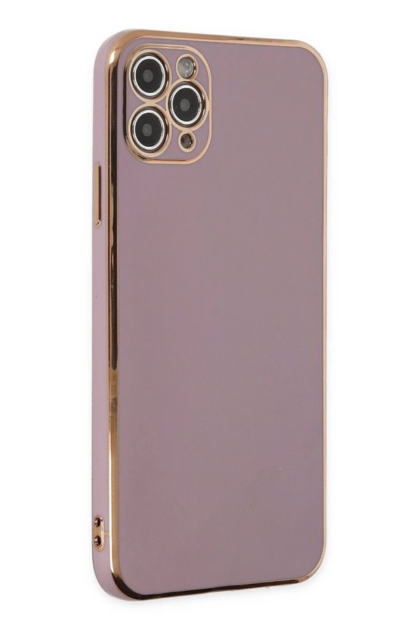 CepteToptan iPhone 11 Pro Max Kılıf Volet Silikon - Mor - DROPX3205-1239