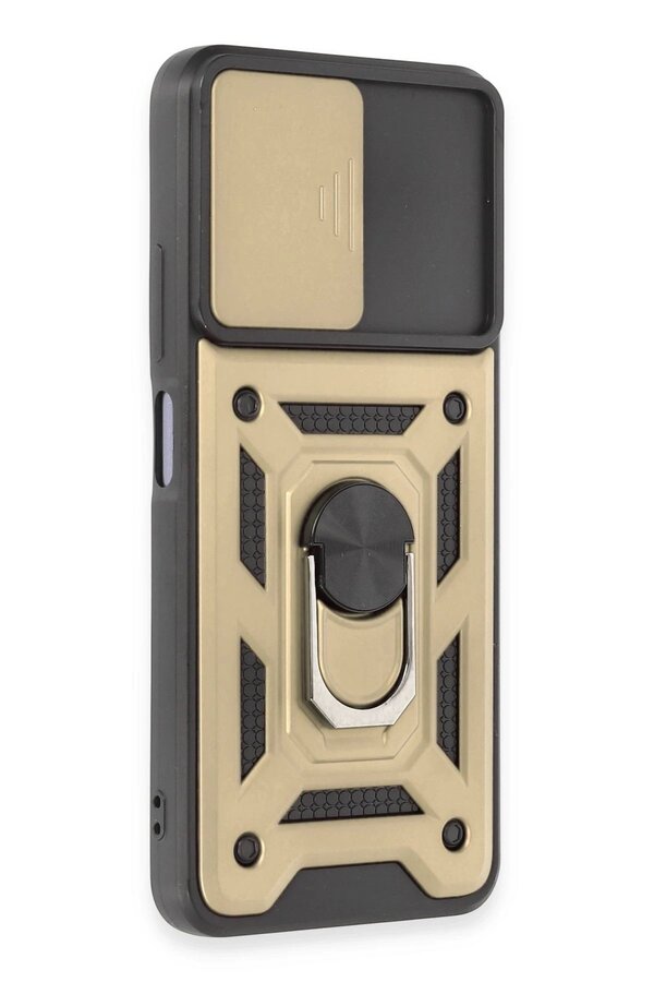 Xi̇aomi̇ Redmi̇ Note 12 5G Kılıf Pars Lens Yüzüklü Si̇li̇kon - Gold - Dropx1996-3331