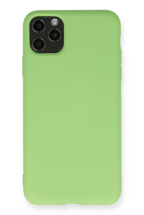 CepteToptan iPhone 11 Pro Max Kılıf Nano içi Kadife Silikon - Yeşil - DROPX8183-9197