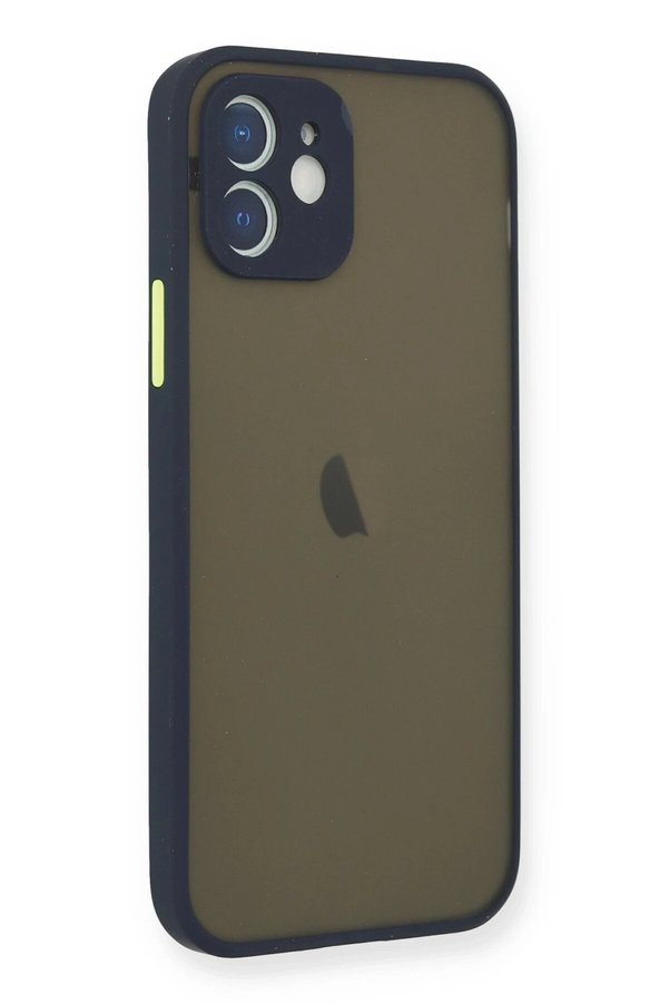 İphone 12 Mi̇ni̇ Kılıf Montreal Si̇li̇kon Kapak - Laci̇vert - Dropx8552-5049