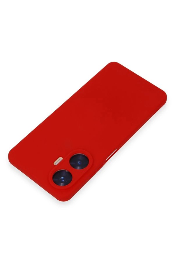 Realme C55 Kılıf Nano İçi̇ Kadi̇fe Si̇li̇kon - Kırmızı - Dropx8167-3223