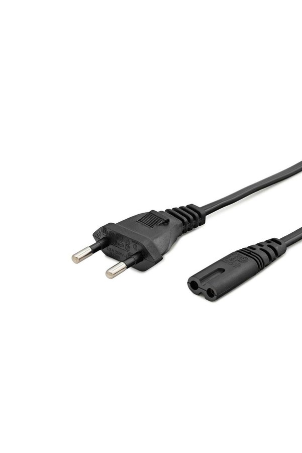 Evimdeyokyok Teyp Güç Kablosu 2 Pin 0.75 Mm 500W C7 Figure 8 1 M Siyah Hdx5518