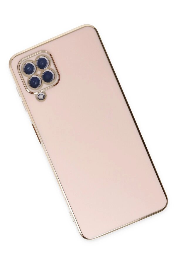 Samsung Galaxy A12 Kılıf Volet Si̇li̇kon - Pembe - Dropx5404-6947