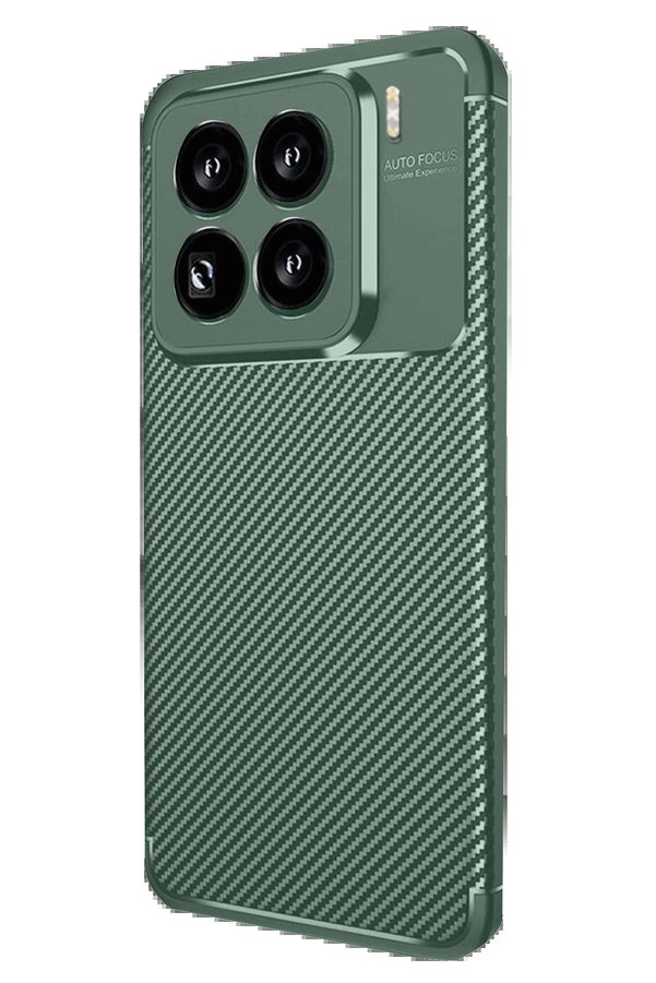 CepteToptan Xiaomi Mi 15 Pro Kılıf Auto Focus Karbon Kapak - Koyu Yeşil - DROPX8982-5174
