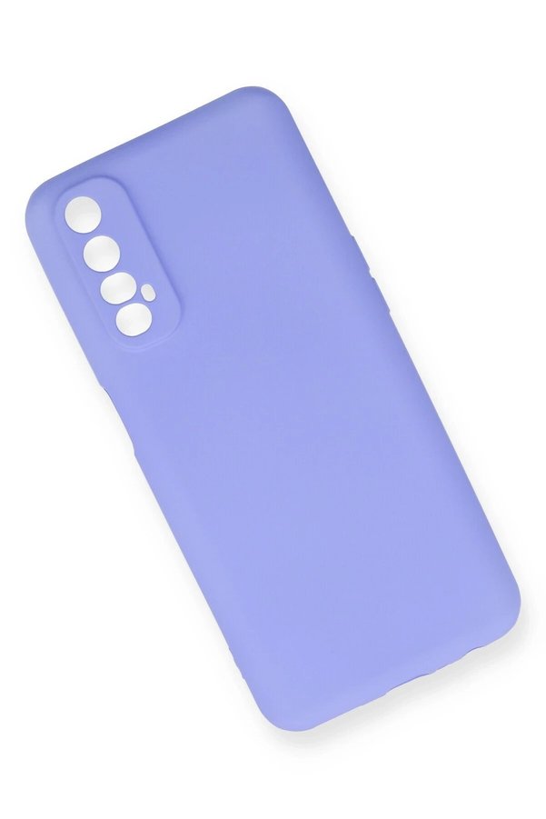 Realme 7 Kılıf Fi̇rst Si̇li̇kon - Li̇la - Dropx8832-8282