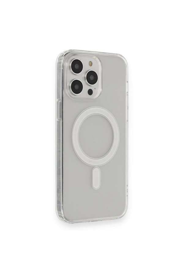 CepteToptan iPhone 14 Pro Max Kılıf Matte Şeffaf Magneticsafe - Şeffaf - DROPX6880-6936