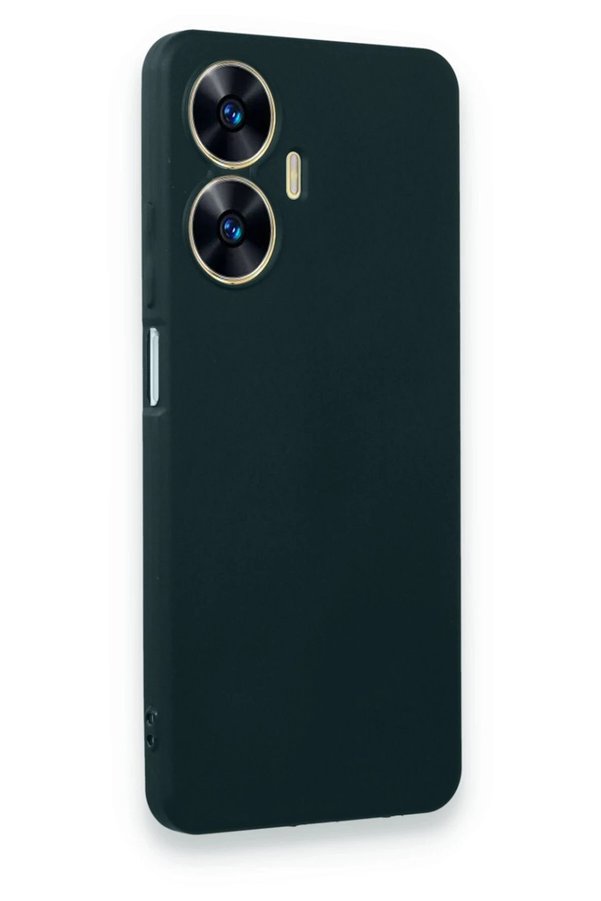 Realme C55 Kılıf Fi̇rst Si̇li̇kon - Koyu Yeşi̇l - Dropx1812-9467