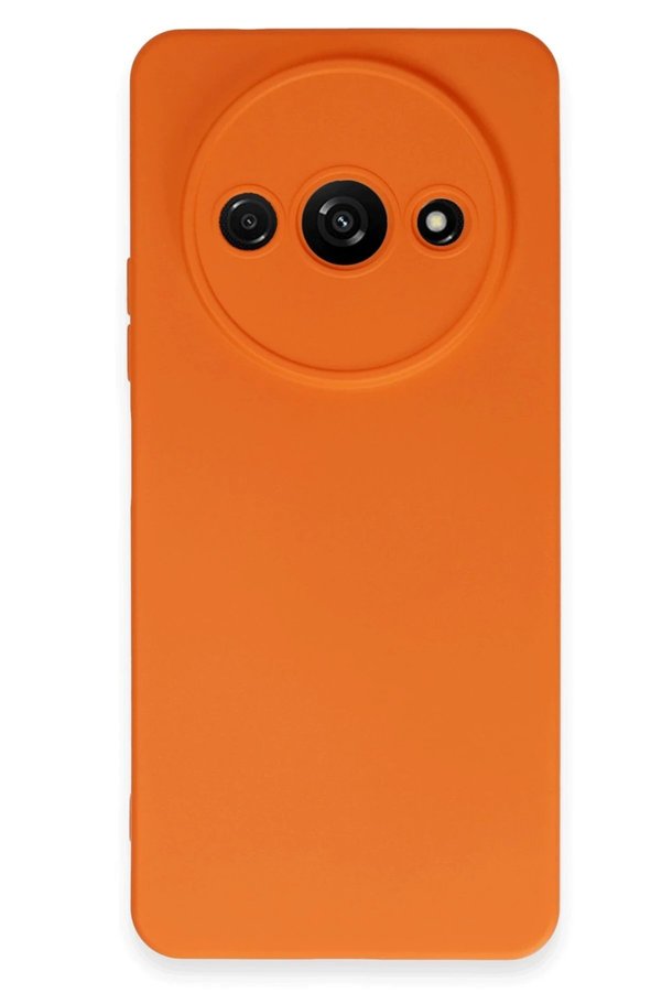 CepteToptan Xiaomi Redmi A3 4G Kılıf Nano içi Kadife Silikon - Turuncu - DROPX2195-9656