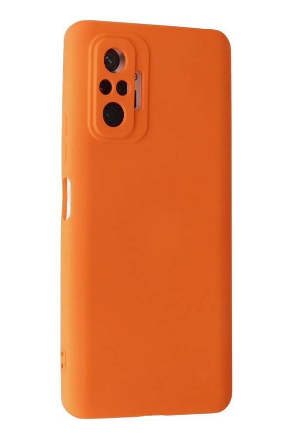 Xi̇aomi̇ Redmi̇ Note 10 Pro Kılıf Nano İçi̇ Kadi̇fe Si̇li̇kon - Turuncu - Dropx1611-5550