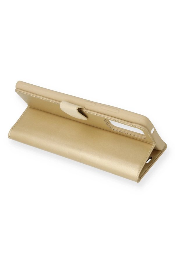 Samsung Galaxy Note 20 Kılıf Trend S Plus Kapaklı Kılıf - Gold - Dropx6764-3687