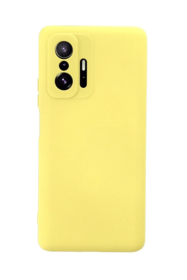 CepteToptan Xiaomi Mi 11T Pro Kılıf Nano içi Kadife Silikon - Sarı - DROPX2675-6941