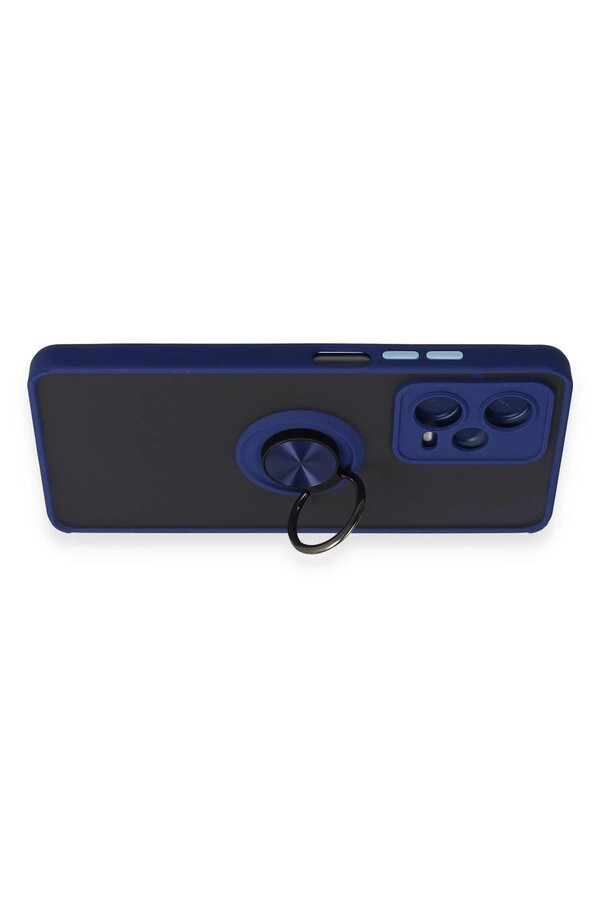 Xi̇aomi̇ Redmi̇ Note 12 5G Kılıf Montreal Yüzüklü Si̇li̇kon Kapak - Laci̇vert - Dropx9834-1922