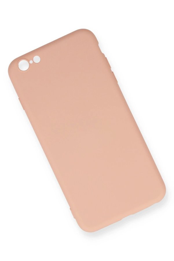 İphone 6 Plus Kılıf Nano İçi̇ Kadi̇fe Si̇li̇kon - Pudra - Dropx1567-9449