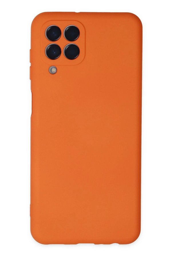 CepteToptan Samsung Galaxy M33 Kılıf Nano içi Kadife Silikon - Turuncu - DROPX3367-6429