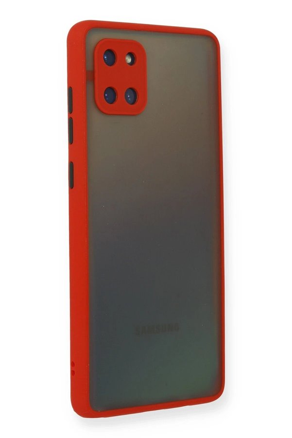 Samsung Galaxy A81 / Note 10 Li̇te Kılıf Montreal Si̇li̇kon Kapak - Kırmızı - Dropx6385-8922
