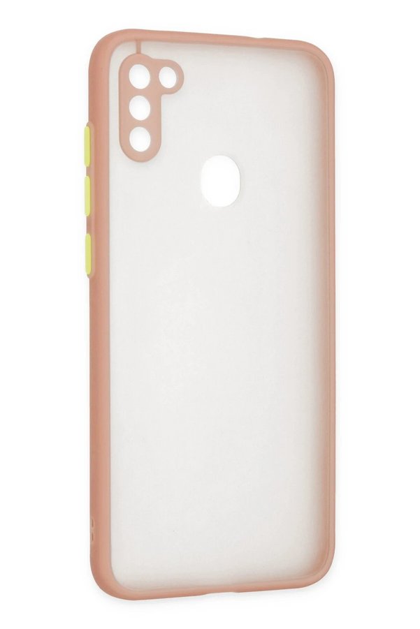 Samsung Galaxy A11 Kılıf Montreal Si̇li̇kon Kapak - Pembe - Dropx6310-5021