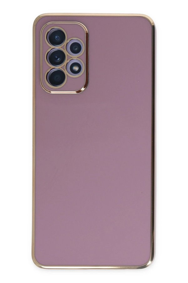 CepteToptan Samsung Galaxy A52 Kılıf Volet Silikon - Mor - DROPX6820-1034
