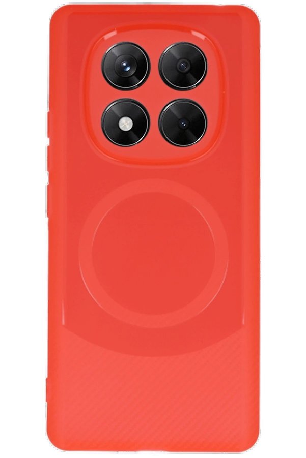 Xi̇aomi̇ Redmi̇ Note 14 Pro 4G Kılıf Maya Karbon Kapak - Kırmızı - Dropx7273-7908