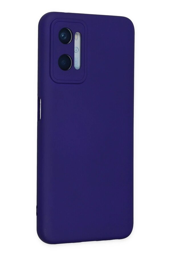 Oppo A96 Kılıf Nano İçi̇ Kadi̇fe Si̇li̇kon - Mor - Dropx2862-5744
