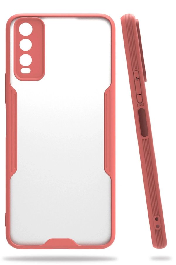 CepteToptan Vivo Y11S Kılıf Platin Silikon - Pembe - DROPX7256-5553