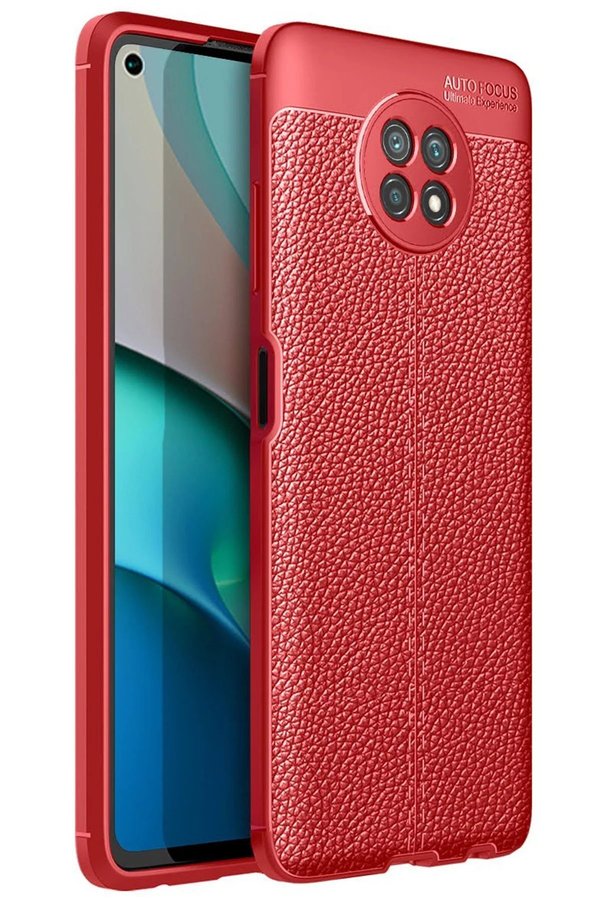 CepteToptan Xiaomi Redmi Note 9 5G Kılıf Auto Focus Kapak - Kırmızı - DROPX2346-9404