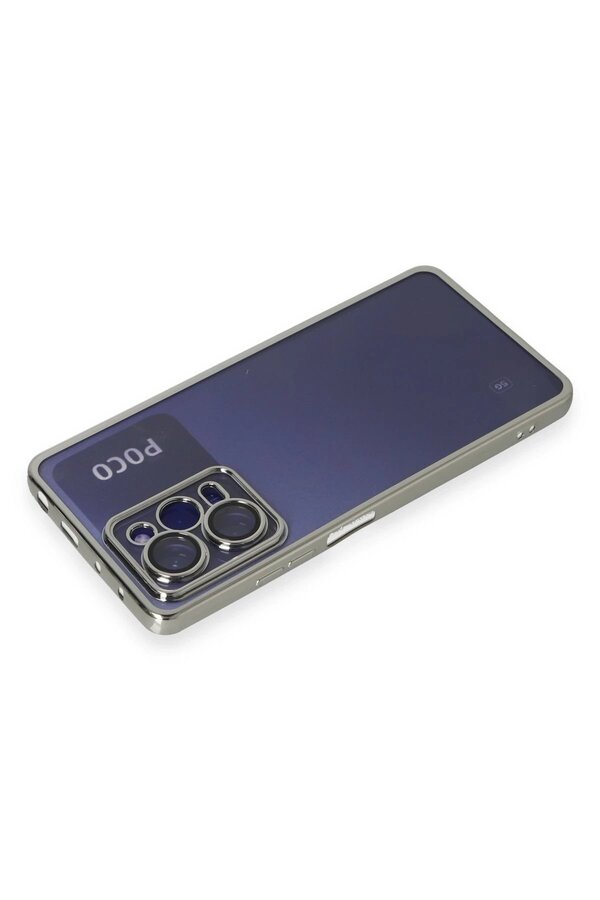 Xi̇aomi̇ Poco X5 Pro 5G Kılıf Lensli̇ Si̇li̇kon - Gümüş - Dropx3368-4120