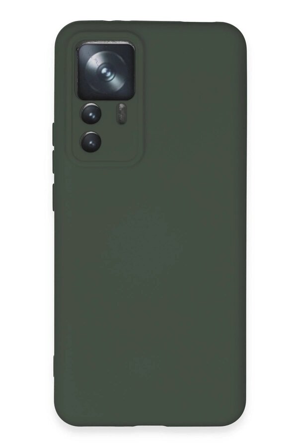 CepteToptan Xiaomi Mi 12T Pro Kılıf Nano içi Kadife Silikon - Koyu Yeşil - DROPX1507-5554